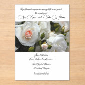 Faire-part de mariage aux roses acryliques  (Recto)