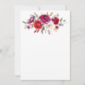 Faire-part de mariage aux roses aquarelles de Bour (Dos)