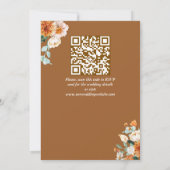 Faire-part de mariage aux roses orange et blanches (Dos)