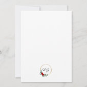 Faire-part de mariage aux roses rouges et eucalypt (Dos)