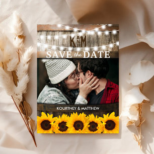 Faire-part de mariage aux tournesols Enregistrem