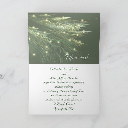 FAIRE-PART DE MARIAGE AVANT DE L'AXE (Intérieur)