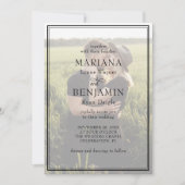 Faire-part de mariage avec 2 photos moderne (Devant)
