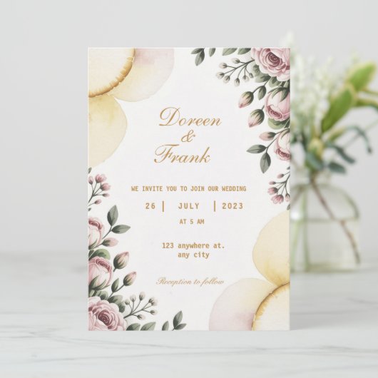 faire-part de mariage avec amour (Debout devant)