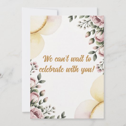 faire-part de mariage avec amour (Dos)