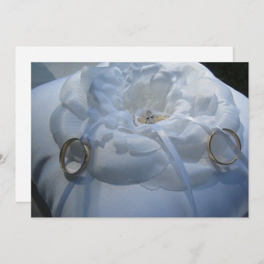 Faire-part de mariage avec anneaux (Devant / Derrière)