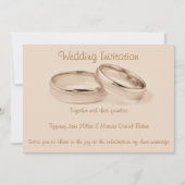Faire-part de mariage avec anneaux mariages (Devant)