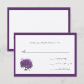 Faire-part de mariage avec arbre à feuilles de coe (Devant / Derrière)