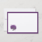 Faire-part de mariage avec arbre à feuilles de coe (Dos)