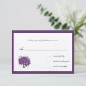 Faire-part de mariage avec arbre à feuilles de coe (Debout devant)