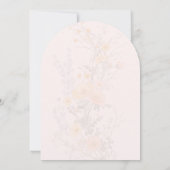 Faire-part de mariage avec arche de fleurs sauvage (Dos)