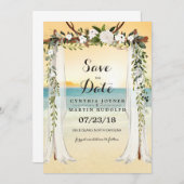 Faire-part de mariage avec Arche de Plage (Devant / Derrière)