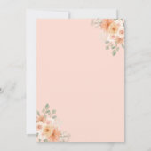 Faire-part de mariage avec arche florale rose (Dos)