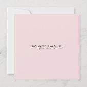 Faire-part de mariage avec bordure de feuille de p (Dos)