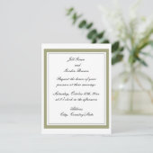 Faire-Part de Mariage avec Bordure Dorée (Debout devant)