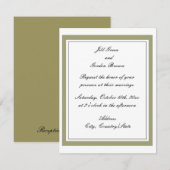 Faire-Part de Mariage avec Bordure Dorée (Devant / Derrière)