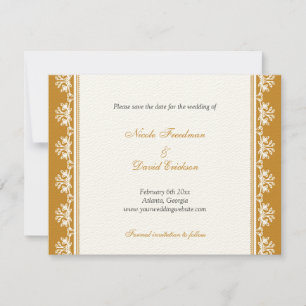 Faire-part de mariage avec bordure filigranée marr