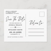 Faire-Part de Mariage avec Cadre Doré Élégant (Dos)