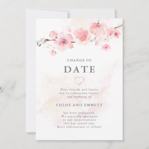 Faire-part de mariage avec changement de date de f