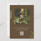 Faire-part de mariage avec code QR de fougère de f (Dos)