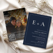 Faire-part de mariage avec code QR de la photo mod