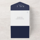 Faire-part de mariage avec code QR de monogramme b (Dehors)