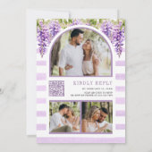 Faire-part de mariage avec code QR et arbre floral (Dos)