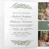Faire-part de mariage avec code QR et collage de p (Intérieur en premier)