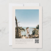 Faire-part de mariage avec code QR et photo de pal (Dos)