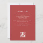 Faire-part de mariage avec code QR Noël à ruban de (Dos)