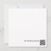Faire-part de mariage avec code QR photo bleu déco (Dos)