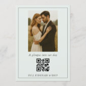 Faire-part de mariage avec code QR photo boho bota (Dos)