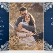 Faire-part de mariage avec code QR photo de chevau (Intérieur au milieu)