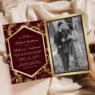 Faire-part de mariage avec code QR photo en spiral