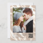 Faire-part de mariage avec code QR photo soie ivoi (Dos)