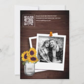 Faire-part de mariage avec code QR pour cadeaux Fl (Dos)
