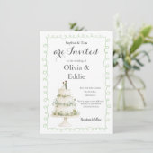 Faire-part de mariage avec code QR pour gâteau de (Debout devant)