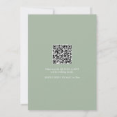 Faire-part de mariage avec code QR unique Floral (Dos)