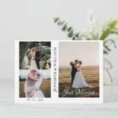 Faire-part de mariage avec collage de photos (Debout devant)