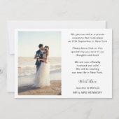 Faire-part de mariage avec collage de photos (Dos)