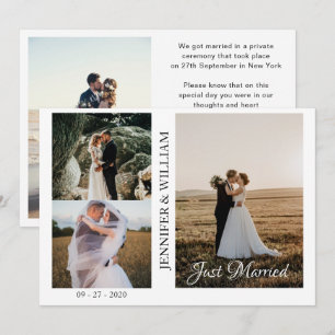 Faire-part de mariage avec collage de photos
