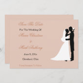 Faire-part de mariage avec date de réservation (Devant / Derrière)