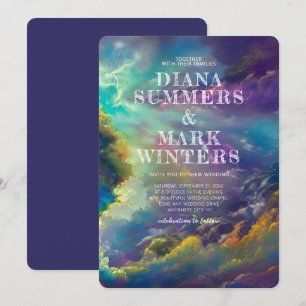 Faire-part de mariage avec de fabuleuses nuages vi