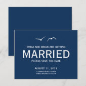 Faire-part de mariage avec des colombes de l'amour (Devant / Derrière)