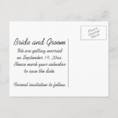 Faire-part de mariage avec des reflets floraux jau (Dos)