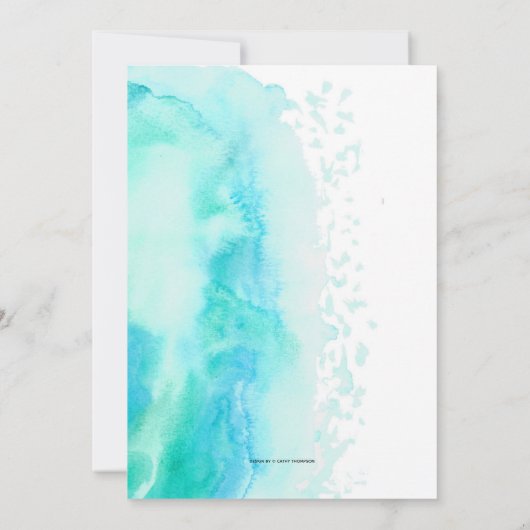 Faire-part de mariage avec design aquarelle modern (Dos)