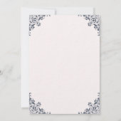 Faire-part de mariage avec design de coin élégant (Dos)