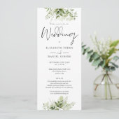 Faire-part de mariage avec détails de monogramme f (Debout devant)