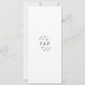 Faire-part de mariage avec détails de monogramme f (Dos)