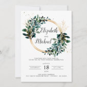 Faire-part de mariage avec feuillage de eucalyptus (Devant)